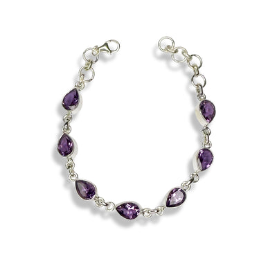 Amethyst Teardrop Qismet Signature Bracelet