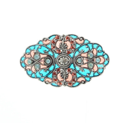 Milady Turquoise and Cotton Candy Au Bout des Reves Brooch