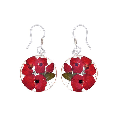 Red Medium Round San Marco Earrings