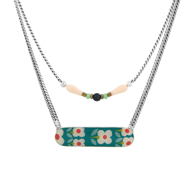 Tweed Flora Taratata Necklace