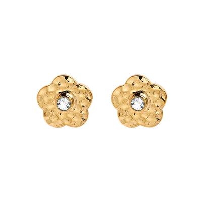 Forget-Me-Not Yellow Gold Najo Earrings