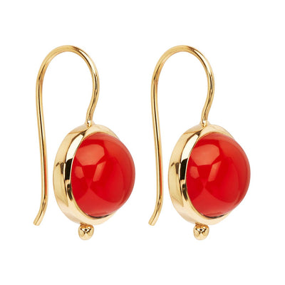 Geranio Red Onyx Najo Earrings