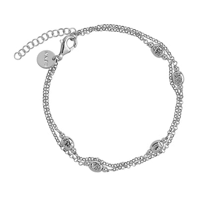 Volare Silver Double Chain Najo Bracelet