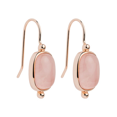 Fleur Rose Gold Rose Quartz Najo Earrings