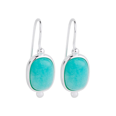 Fleur Silver Amazonite Najo Earrings
