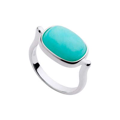Fleur Silver Amazonite Najo Ring