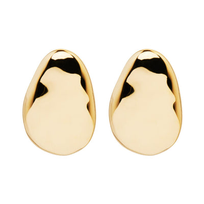 Pebblestone Stud Yellow Gold Najo Earrings