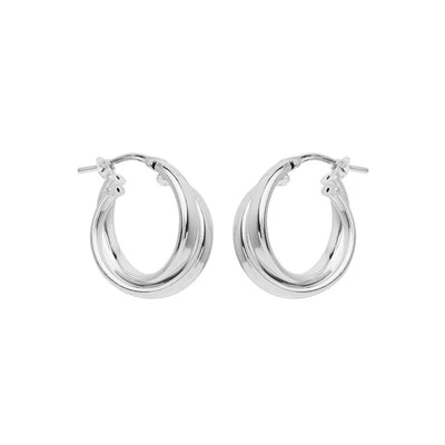 Sunshine Hoop Silver Najo Earrings 
