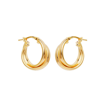 Sunshine Hoop Yellow Gold Najo Earrings 