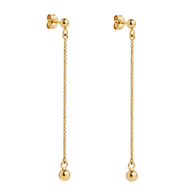 Sunbeam Yellow Gold Stud Drop Najo Earrings 