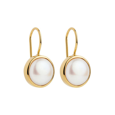 Chroma White Pearl Najo Earrings 